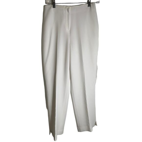 Louben White Straight Leg Dress Pants Sz 2P - Picture 1 of 4